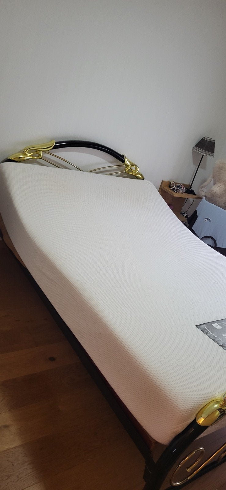 2 persoonsbed frame+ dubbele lattoflex ZONDER  matras, 140 cm, Enlèvement, Utilisé, Deux personnes