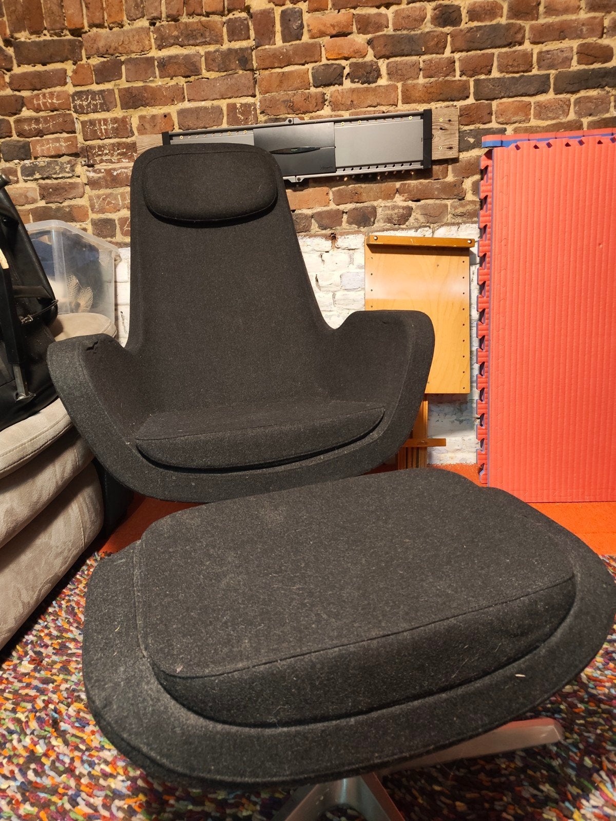 Relax Ikea gris, Maison & Meubles, Fauteuils, Enlèvement, Utilisé, Tissus, 50 à 75 cm