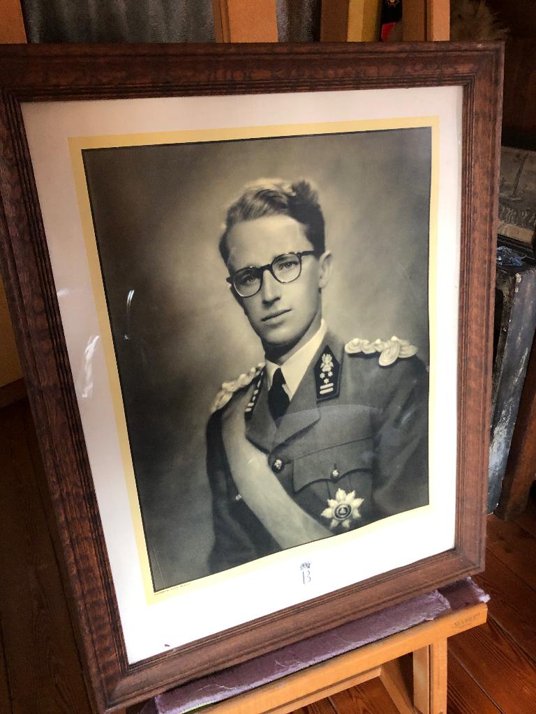 Portret Koning Boudewijn van België, Verzamelen, Ophalen, Gebruikt, Kaart, Foto of Prent