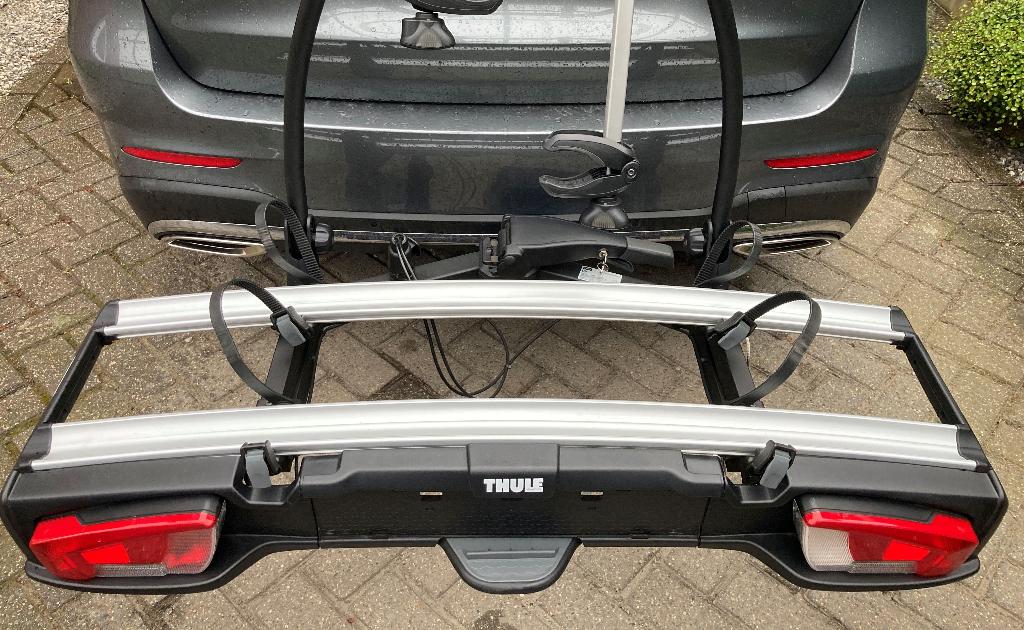 Fietsendrager Thule Velospace XT, Autos : Divers, Porte-vélos, Support d'attelage, 2 vélos, Comme neuf, Vélo électrique