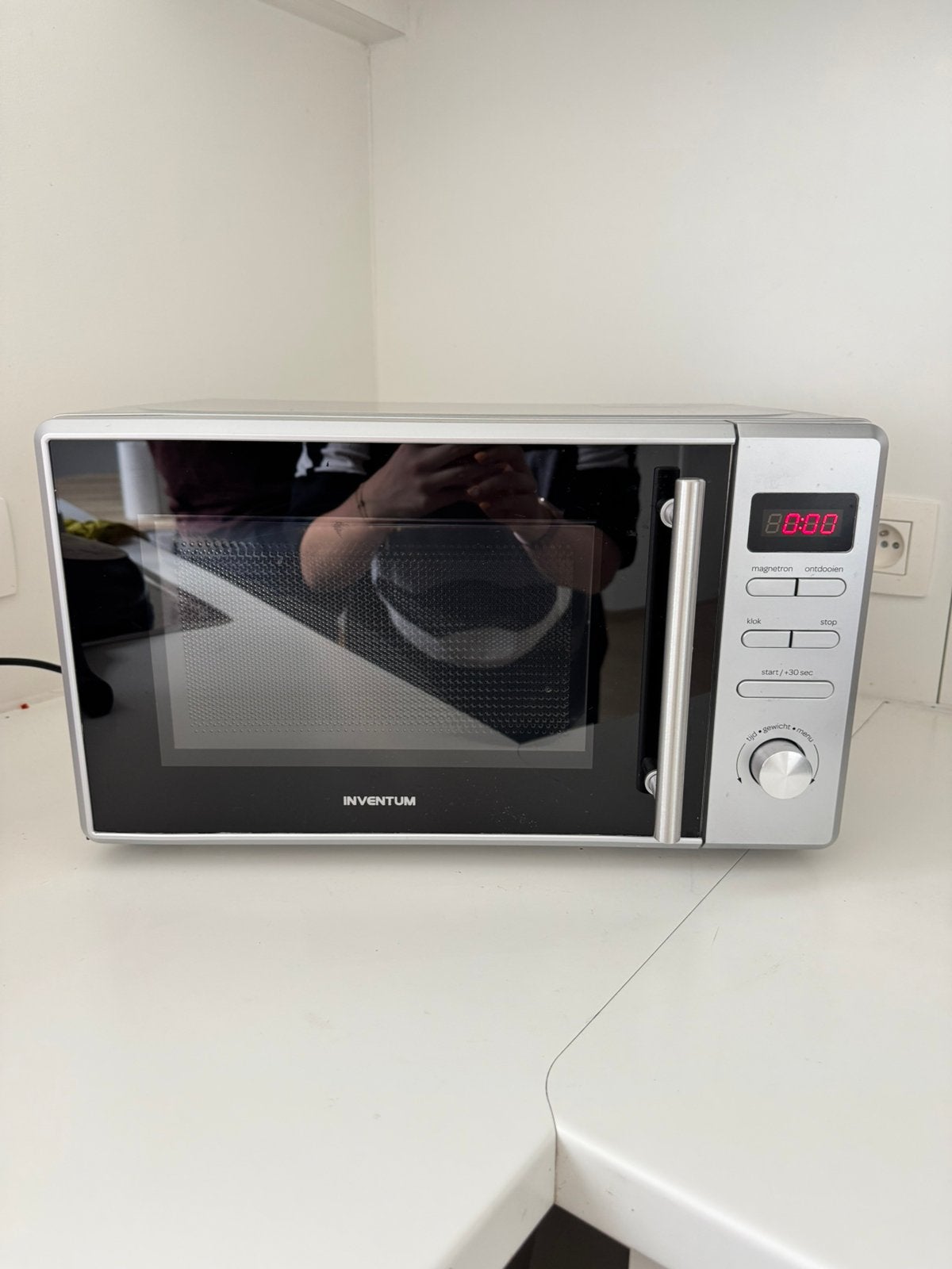 Inventum MN207S Solo magnetron zilver, Comme neuf, Moins de 45 cm, Enlèvement, Micro-ondes