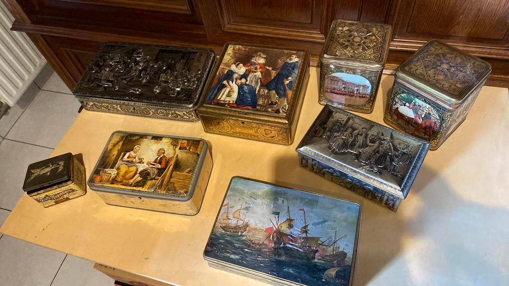 Assortiment vintage blikken dozen, Ophalen of Verzenden, Gebruikt