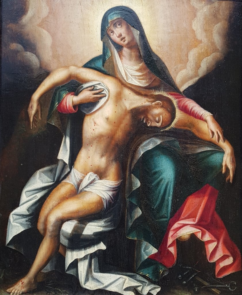 Tableau 1600 - école flamande - Pieta, Antiquités & Art, Art | Peinture | Classique, Envoi