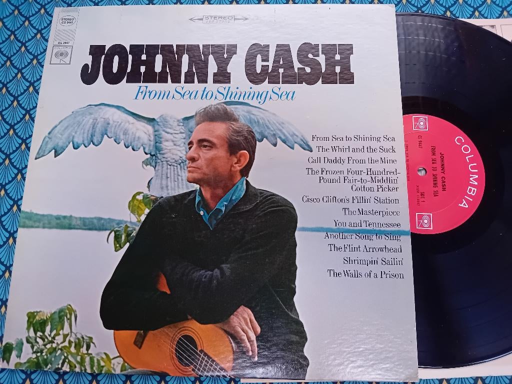 LP Johnny Cash “From Sea To Shining Sea”, Cd's en Dvd's, Vinyl | Country en Western, Gebruikt, 1960 - 1969, 12 inch, Ophalen of Verzenden