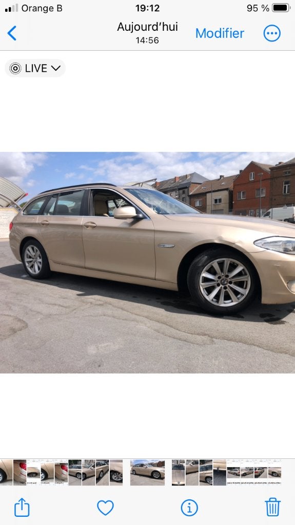 BMW break série 5, Autos, BMW, Cuir, Euro 5, Beige, Boîte manuelle
