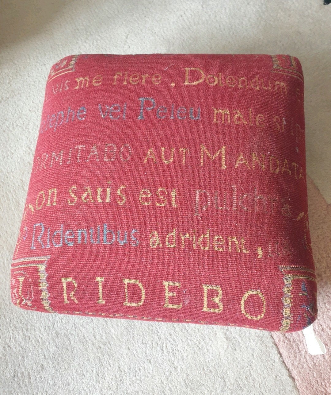 Antieke voetenbank, poef, Huis en Inrichting, Woonaccessoires | Kussens, Ophalen
