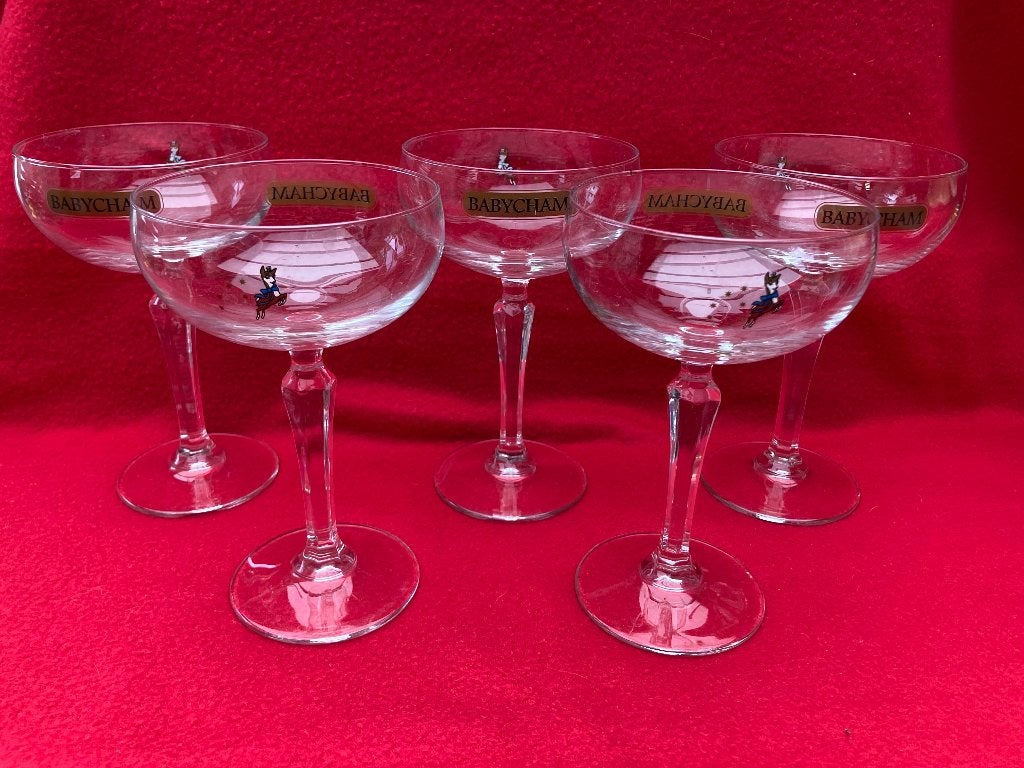 5 speciale babychamglazen, Antiek en Kunst, Ophalen of Verzenden