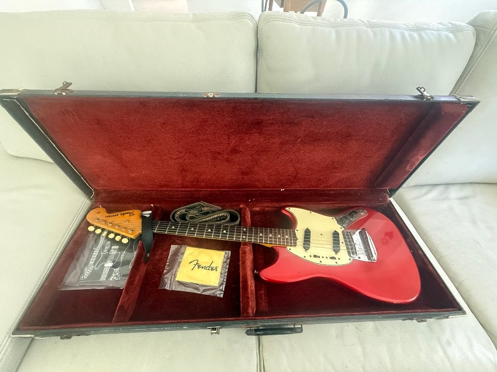 Fender Mustang L-serie gitaar uit 1965, Muziek en Instrumenten, Snaarinstrumenten | Gitaren | Elektrisch, Ophalen, Gebruikt, Solid body