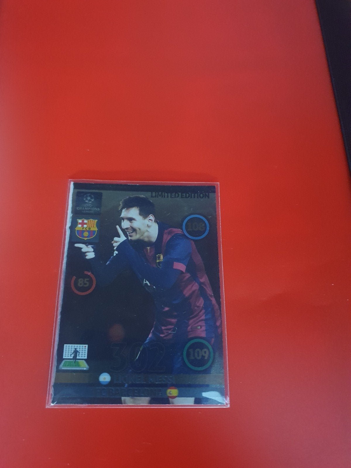 Lionel Messi FC Barcelona Limited Edition 2014 CL Panini, Hobby en Vrije tijd, Ophalen of Verzenden, Nieuw, Plaatje