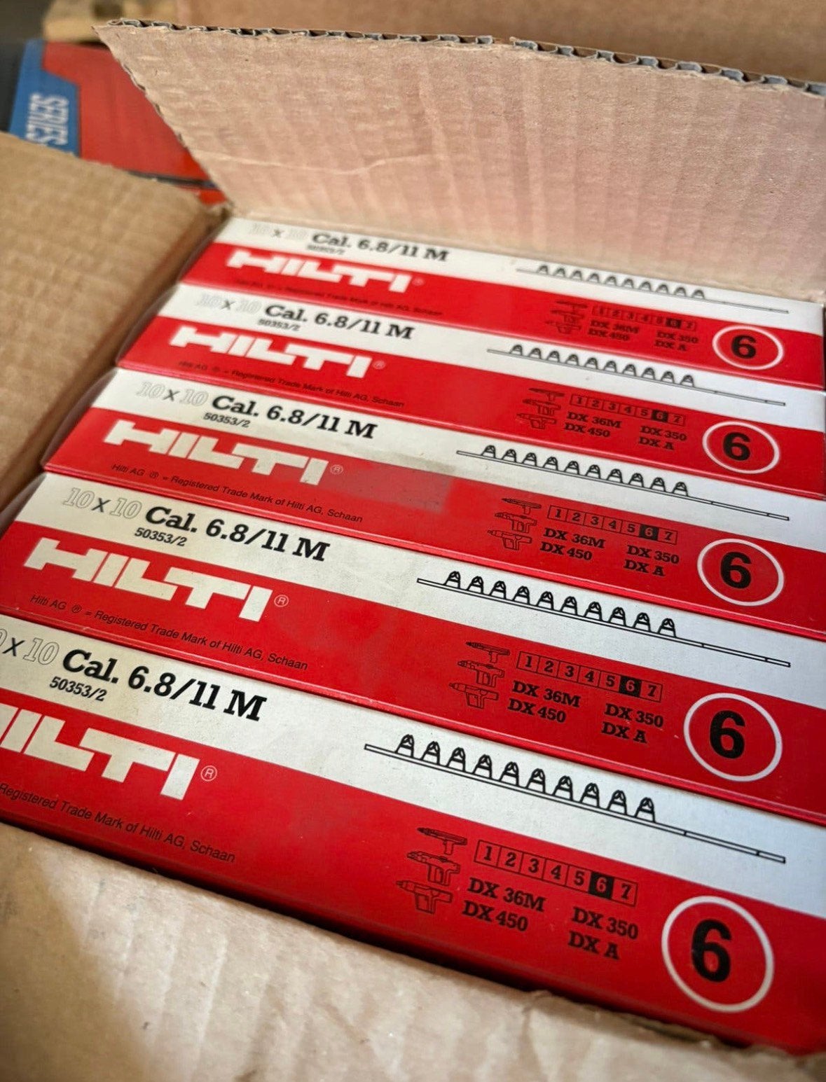 Hilti kruitpatronen en nagels, Ophalen