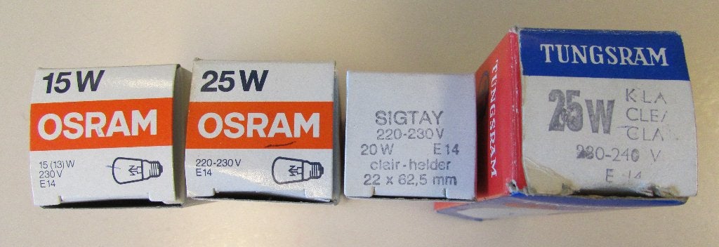 Gloeilampjes (koelkast) 15W/20W/25W-E14-220/230V-helder, E14 (klein), Nieuw, Ophalen of Verzenden, 10 tot 30 watt