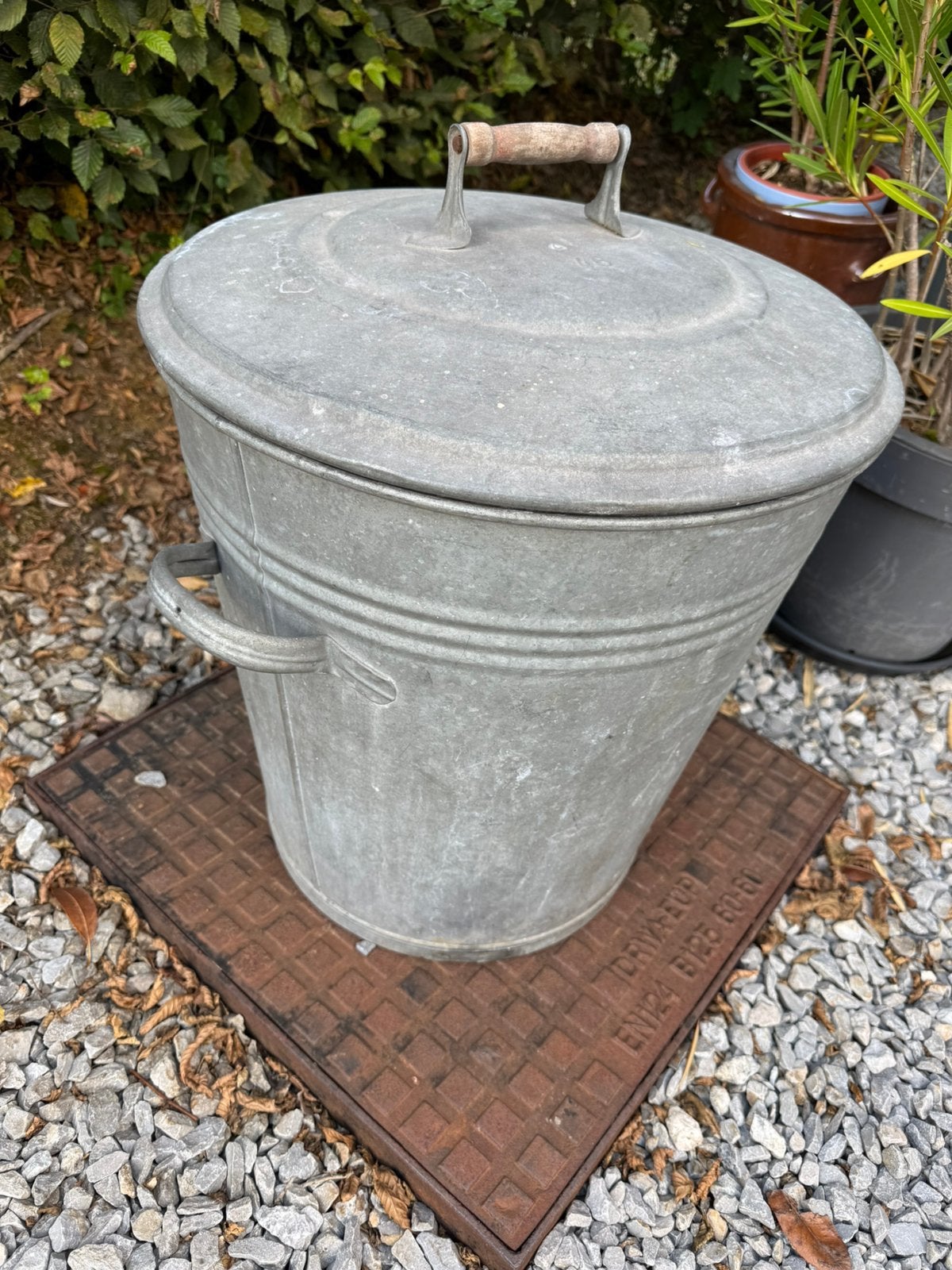 gegalvaniseerde stalen pot/emmer, Tuin en Terras, Ophalen of Verzenden, Zo goed als nieuw