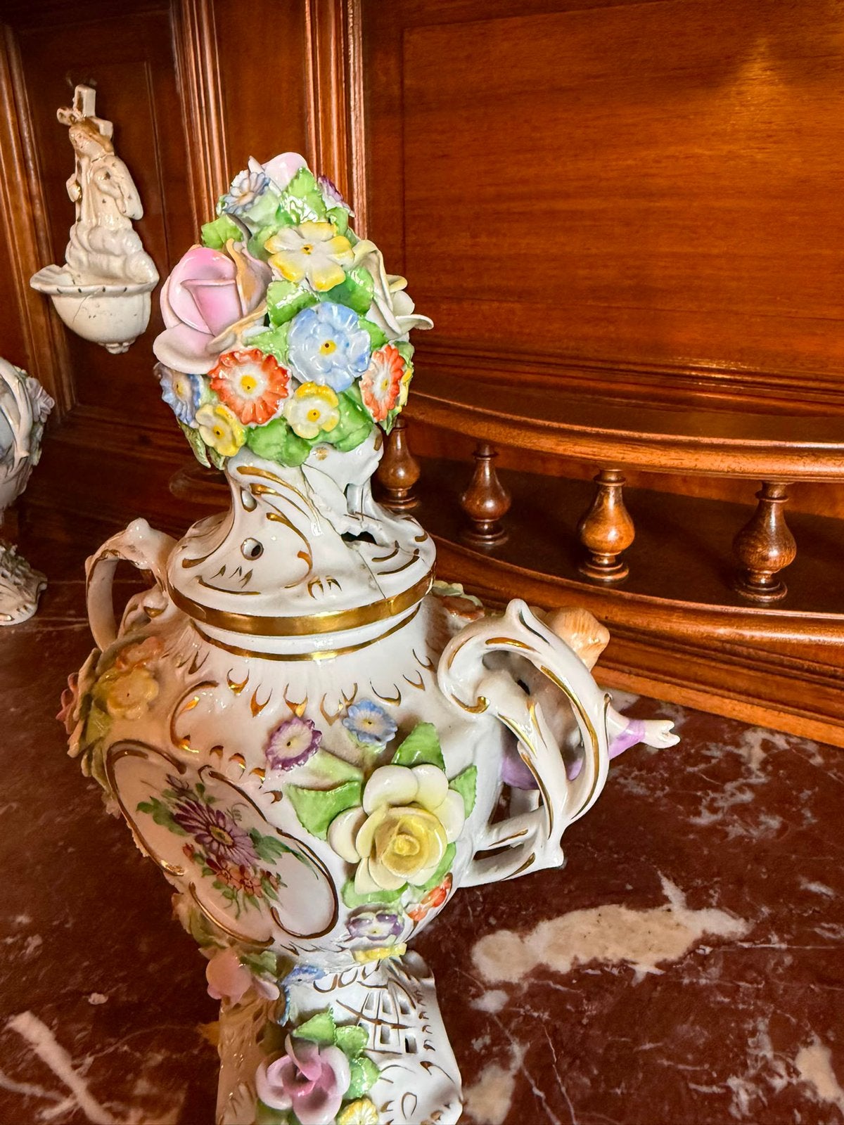 Porselein potpourri vaas, Antiek en Kunst, Ophalen
