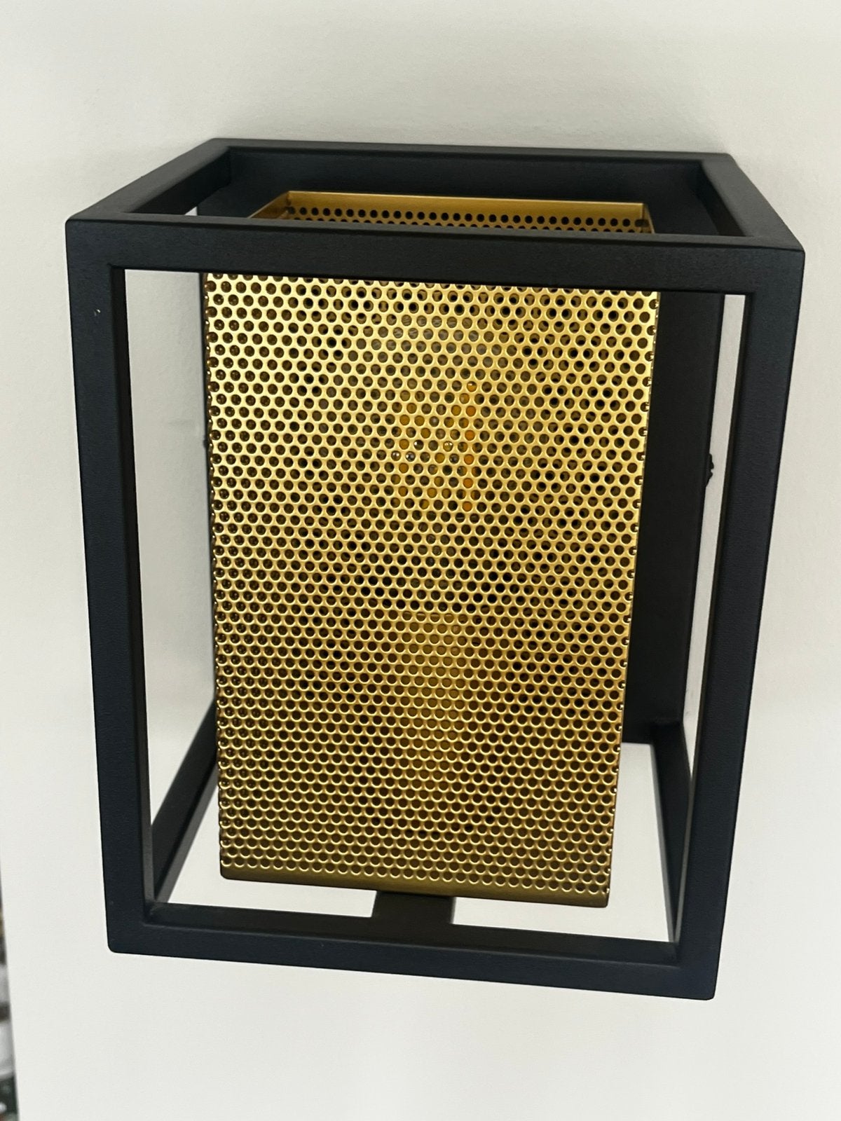 2x Wandlamp zwart met koper, Huis en Inrichting, Ophalen, Zo goed als nieuw