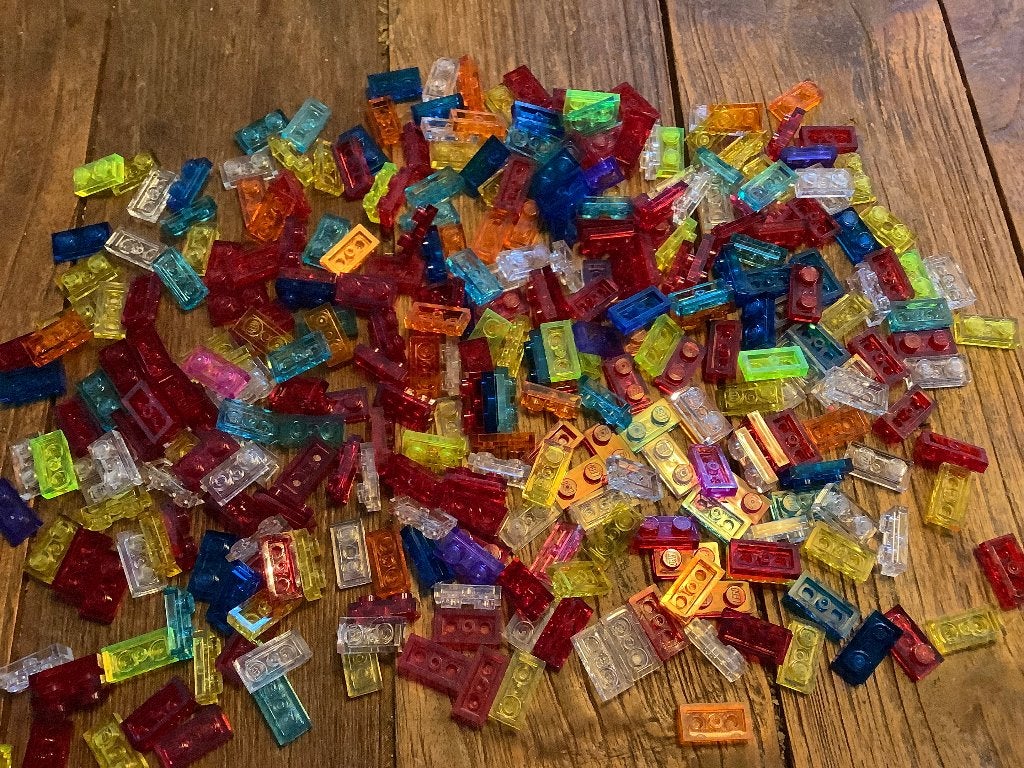 Lego plaatjes 1x2 trans kleuren 315 stuks / 234-1, Ophalen of Verzenden, Zo goed als nieuw, Losse stenen, Lego