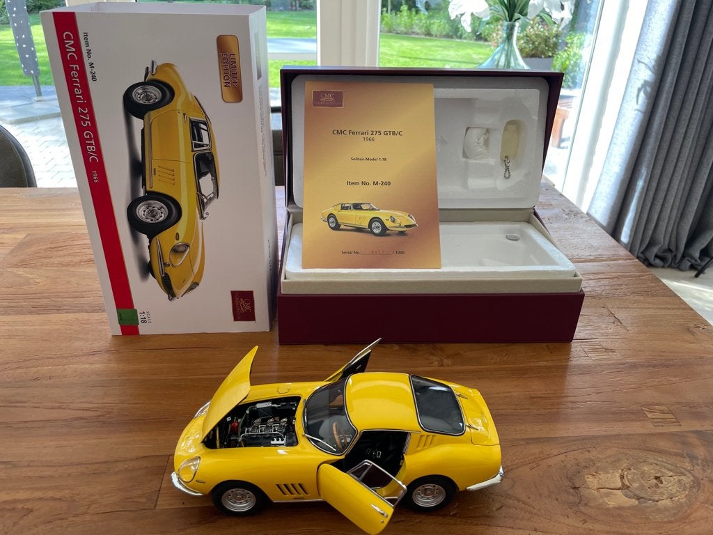 CMC Ferrari 275 GTB/C Modena yellow 1/18 cmc m-240, Hobby & Loisirs créatifs, Enlèvement ou Envoi, Comme neuf, Voiture, Autres marques