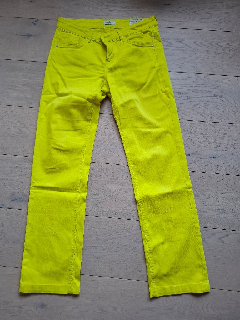 Neongele Tom Tailor jeansbroek (Model Alexa) maat W28, Kleding | Dames, Overige kleuren, W28 - W29 (confectie 36), Gedragen, Tom Tailor