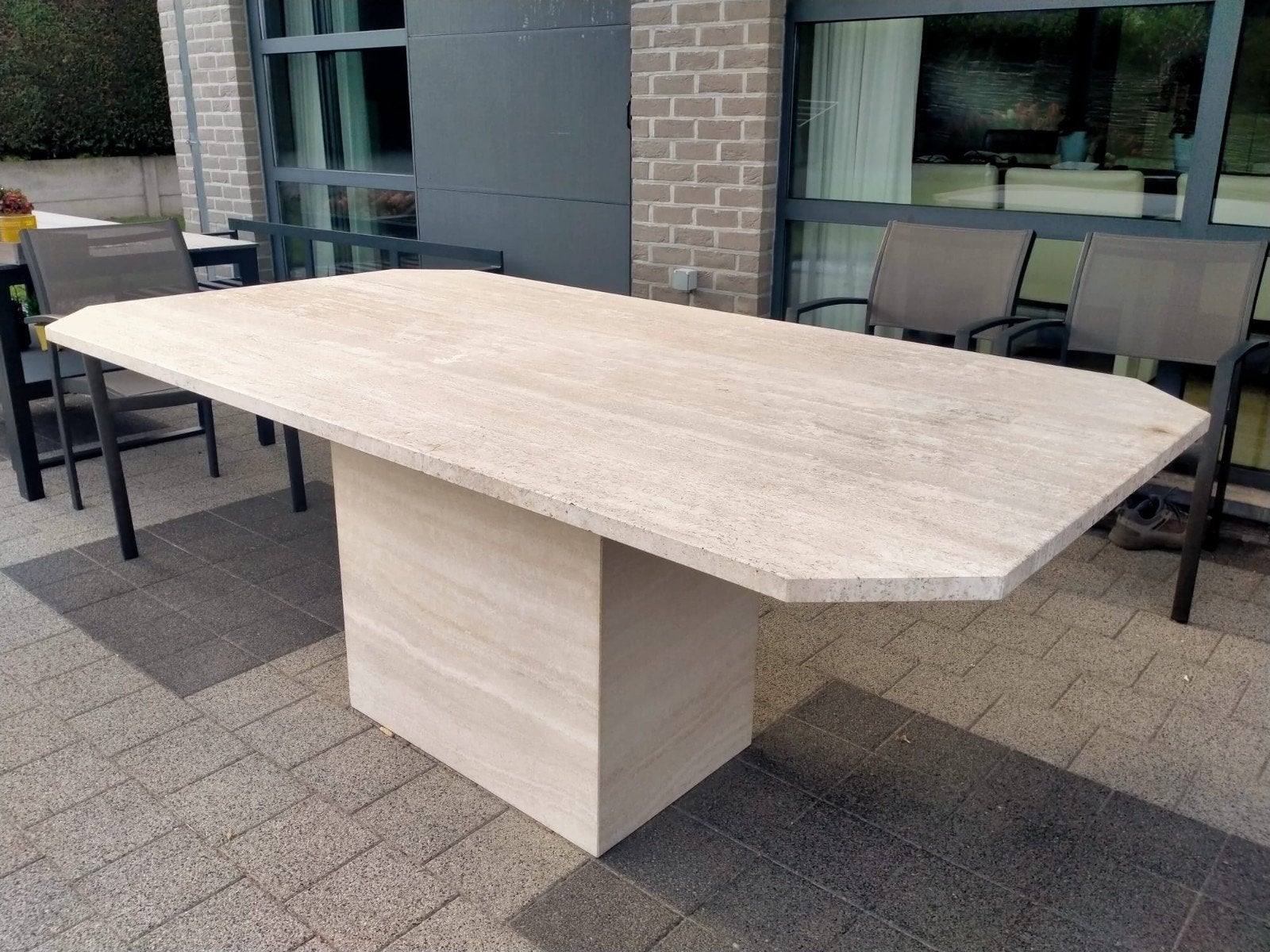 terras of woonkamer tafel, Tuin en Terras, Ophalen, Gebruikt, Rechthoekig, Overige materialen