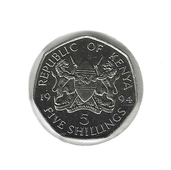 Kenia, 5 Shillings 1994., Timbres & Monnaies, Enlèvement ou Envoi, Autres pays, Monnaie en vrac