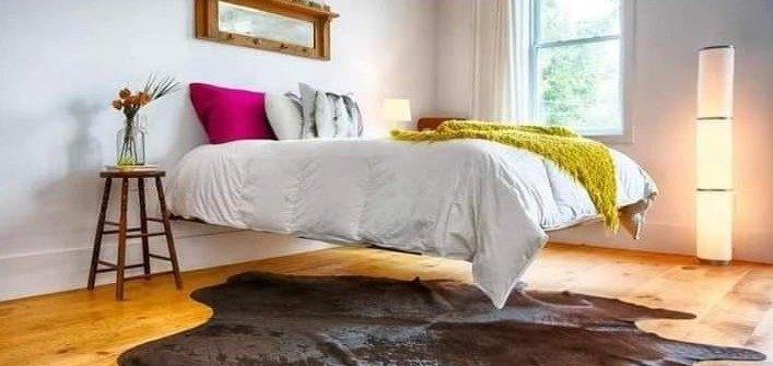 Cadre pour sommier lit en lévitation, Verzenden, Design, 180 cm, Metaal