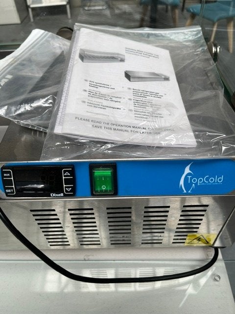 Topcold gekoelde opzetvitrine / saladette – 2 meter, Zakelijke goederen, Ophalen, Gebruikt, Koelen en Vriezen
