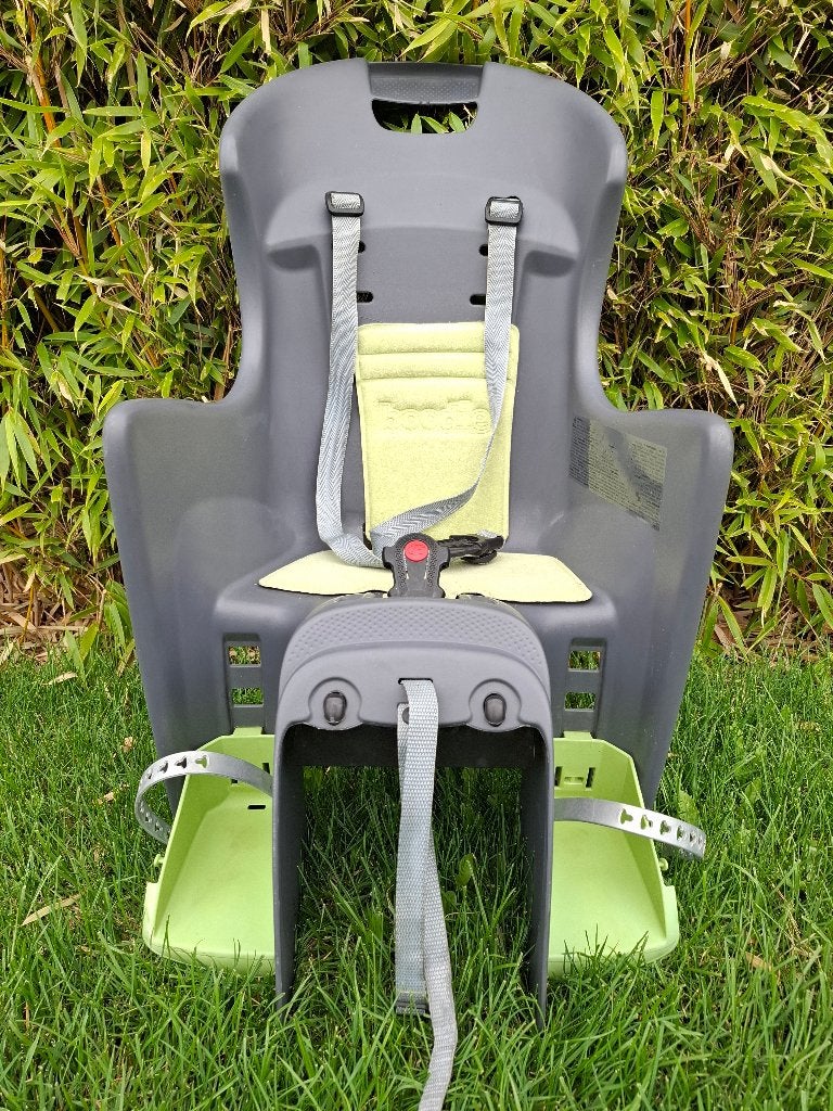 Fietsstoeltje, Vélos & Vélomoteurs, Accessoires vélo | Sièges de vélo, Enlèvement, Comme neuf, Siège arrière, Repose-pieds