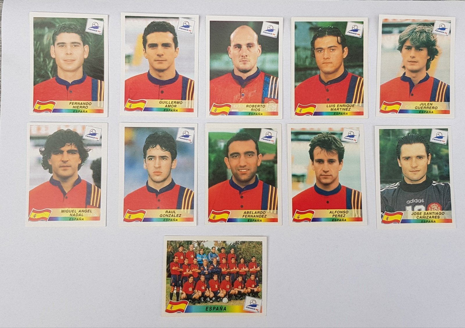 Panini France 98 ( 11 stickers differents ) Espagne dos noir, Hobby & Loisirs créatifs, Envoi, Neuf