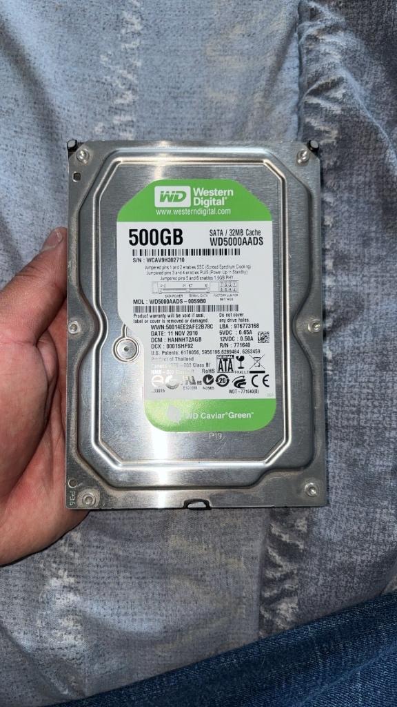 Disque dur 500GB western digital, Computers en Software, Harde schijven, Intern, Western Digital, Server, Ophalen of Verzenden