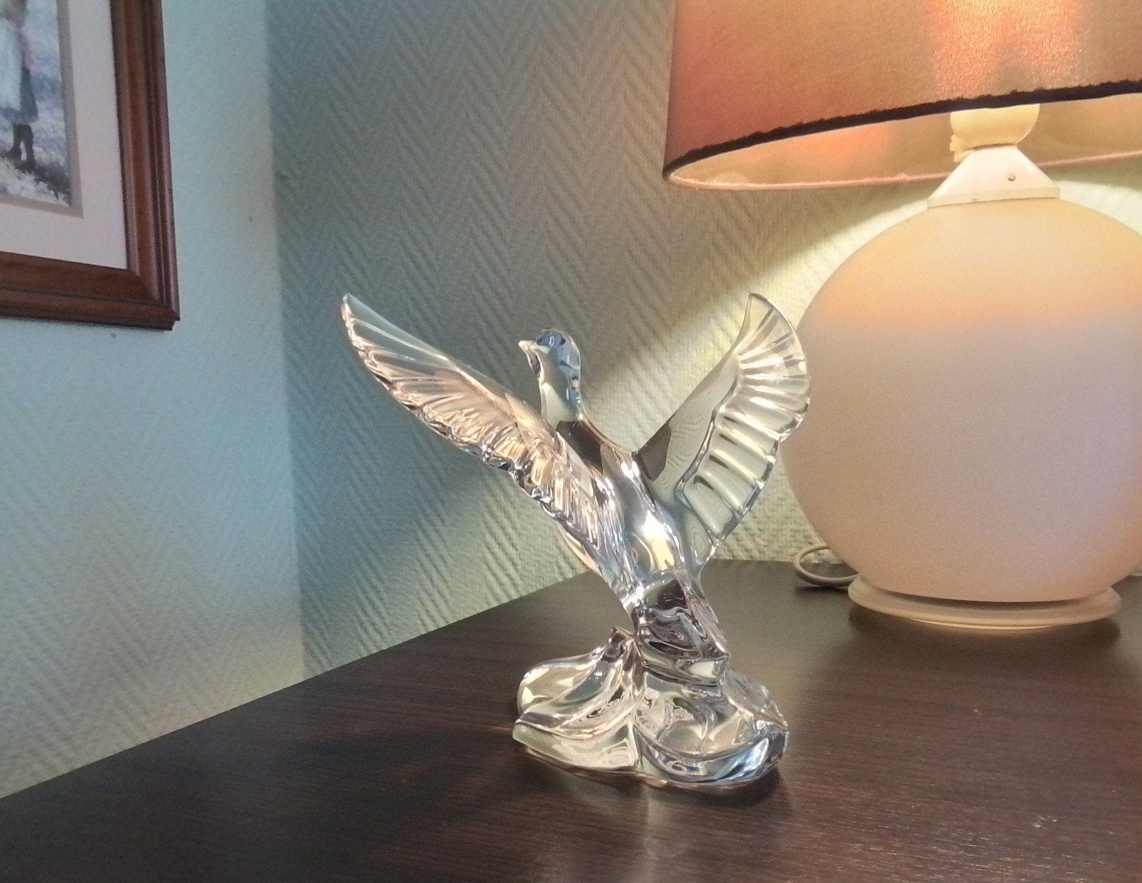 Val Saint Lambert figurine canard en cristal, Enlèvement