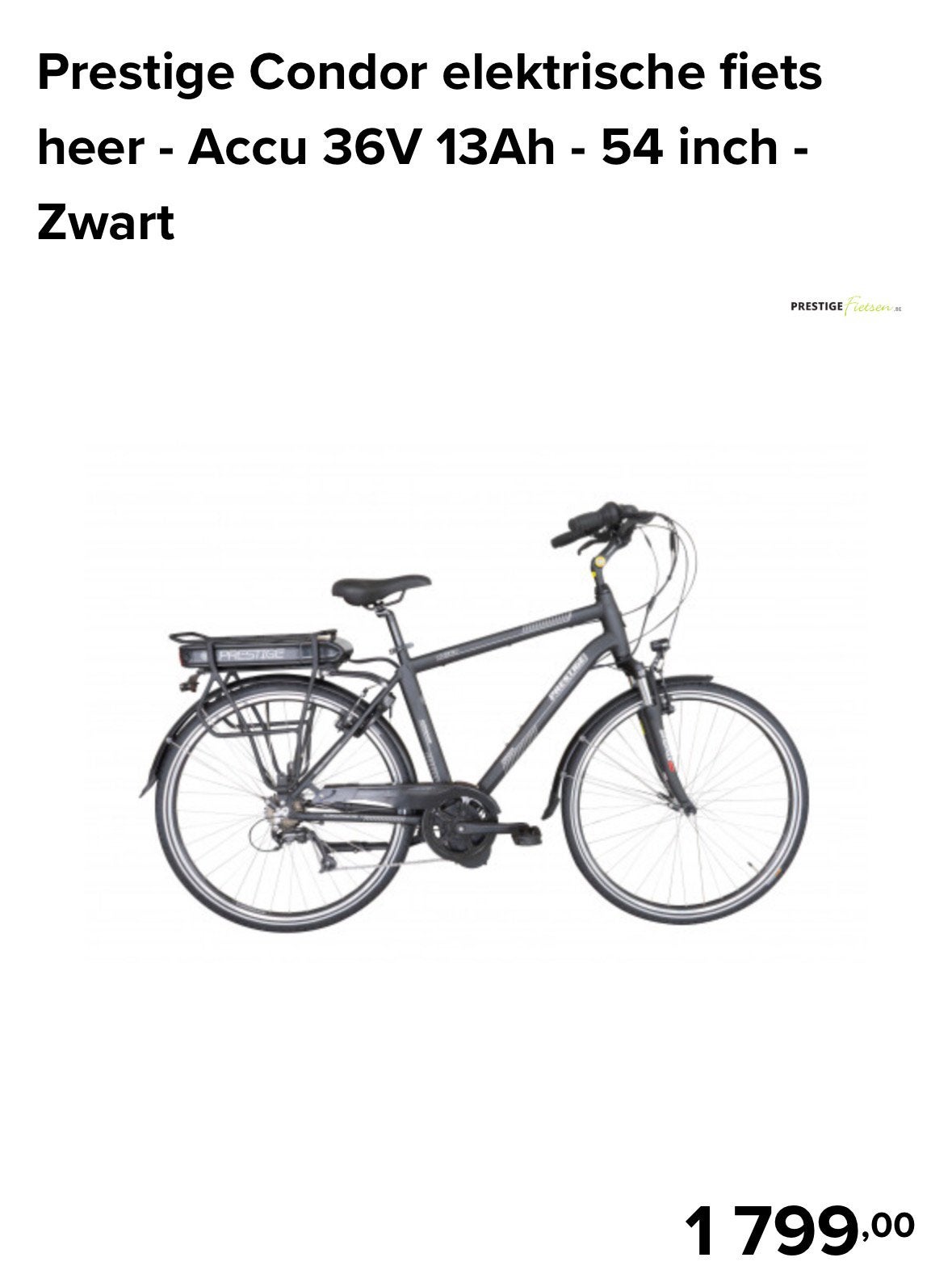 Prestige E Bike, Enlèvement, Comme neuf