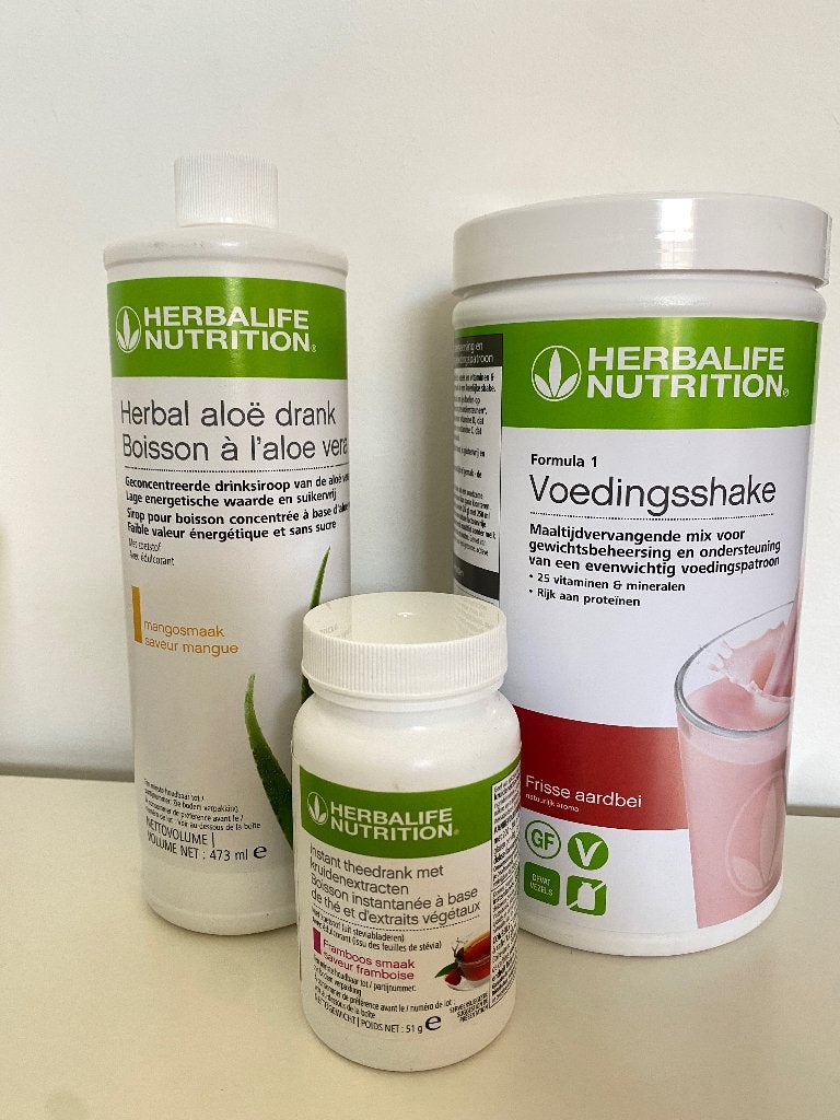 Herbalife voedingsshake, aloe mango en instant thee nieuw, Verzenden, Nieuw, Poeder of Drank