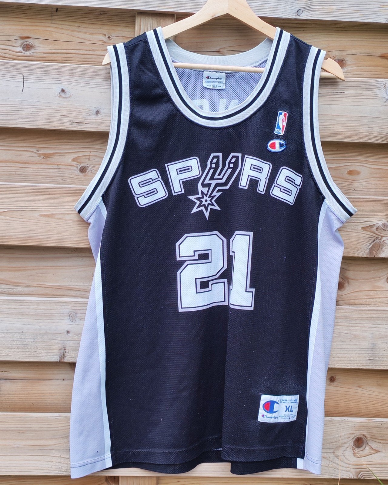 1990s Tim Duncan vintage champion basket Basketbal shirt, Sport en Fitness, Basketbal, Ophalen of Verzenden