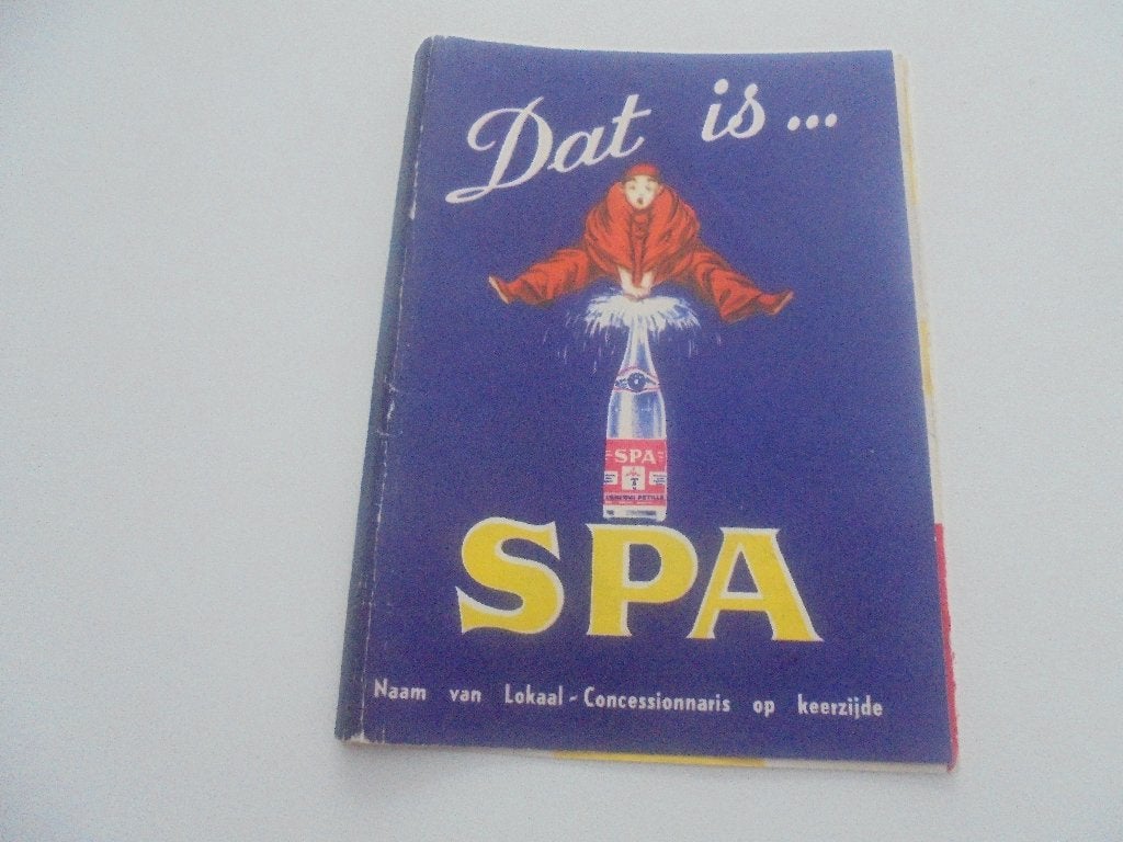 spa - reclame folder van spa, Verzamelen, Ophalen of Verzenden, Gebruikt, Overige typen