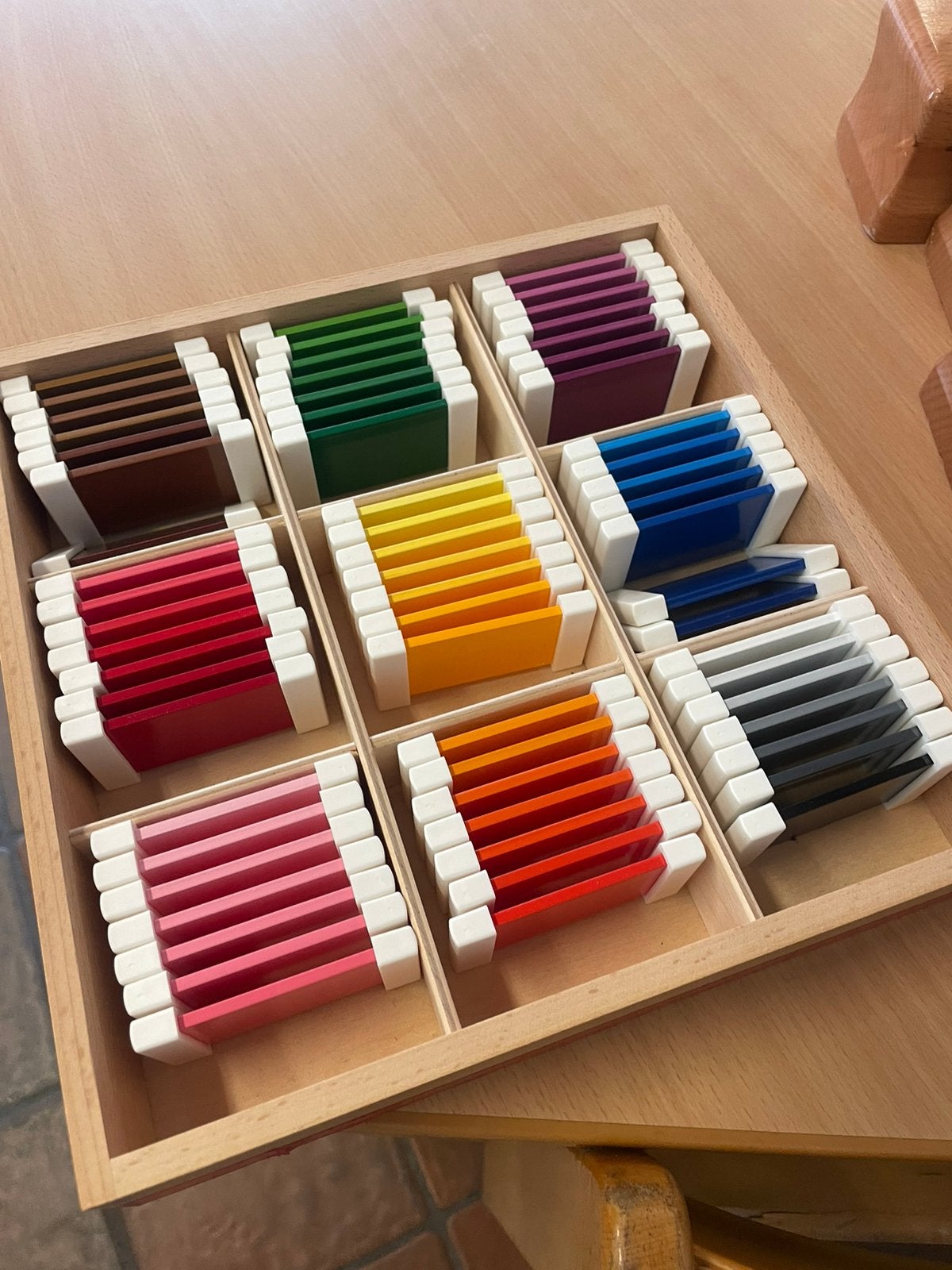 Montessori kleurspoelen nuancekist, Ophalen, Nieuw