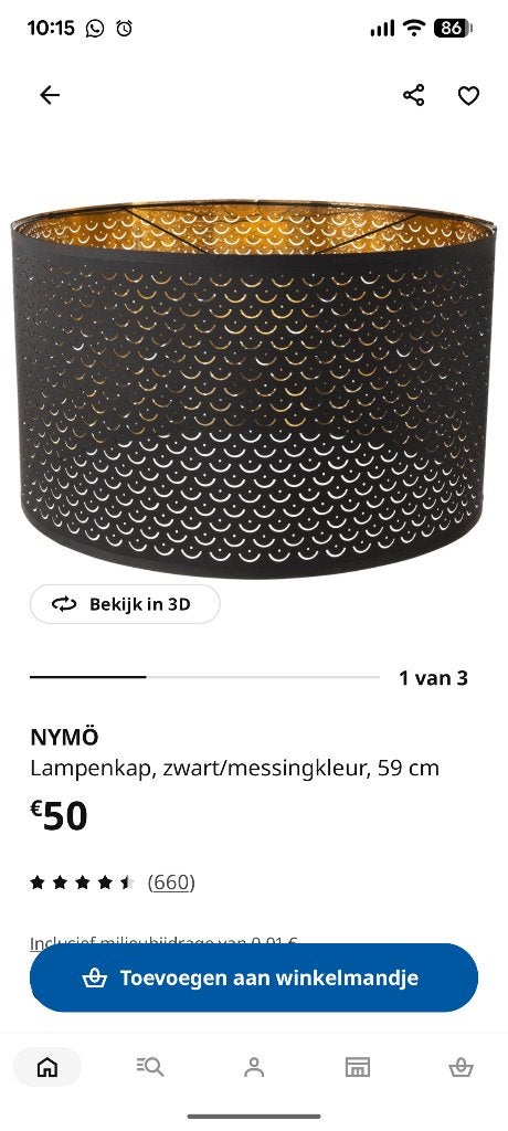 IKEA plafondlamp, IKEA, Ophalen, Zwart, Plafondlamp