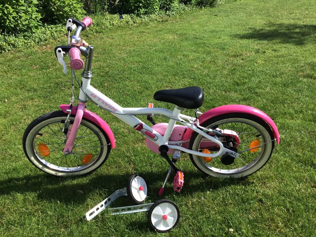 kinderfiets, Fietsen en Brommers, Ophalen, Zijwieltjes, 16 tot 20 inch, Velgrem