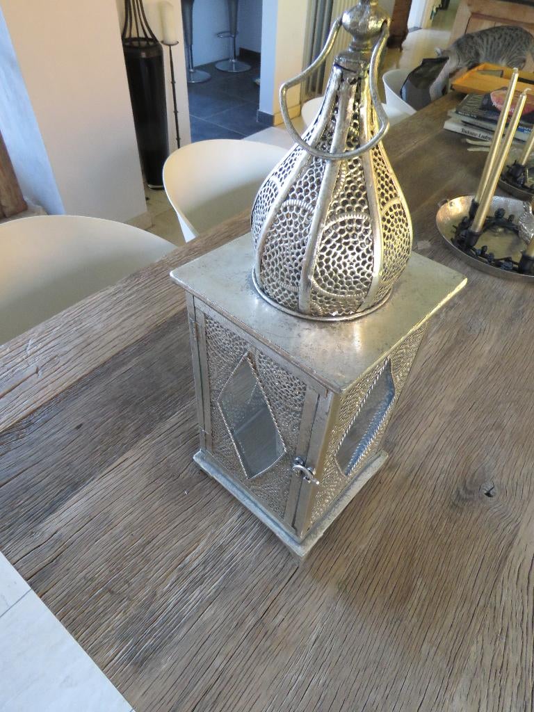 Lanterne en métal et verre, Enlèvement ou Envoi, Métal
