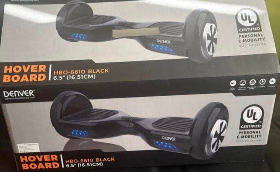 Werkend Denver Hoverboard Zwart + Doos & Lader (Goede Staat), Kinderen en Baby's, Speelgoed | Buiten | Accuvoertuigen, Ophalen of Verzenden