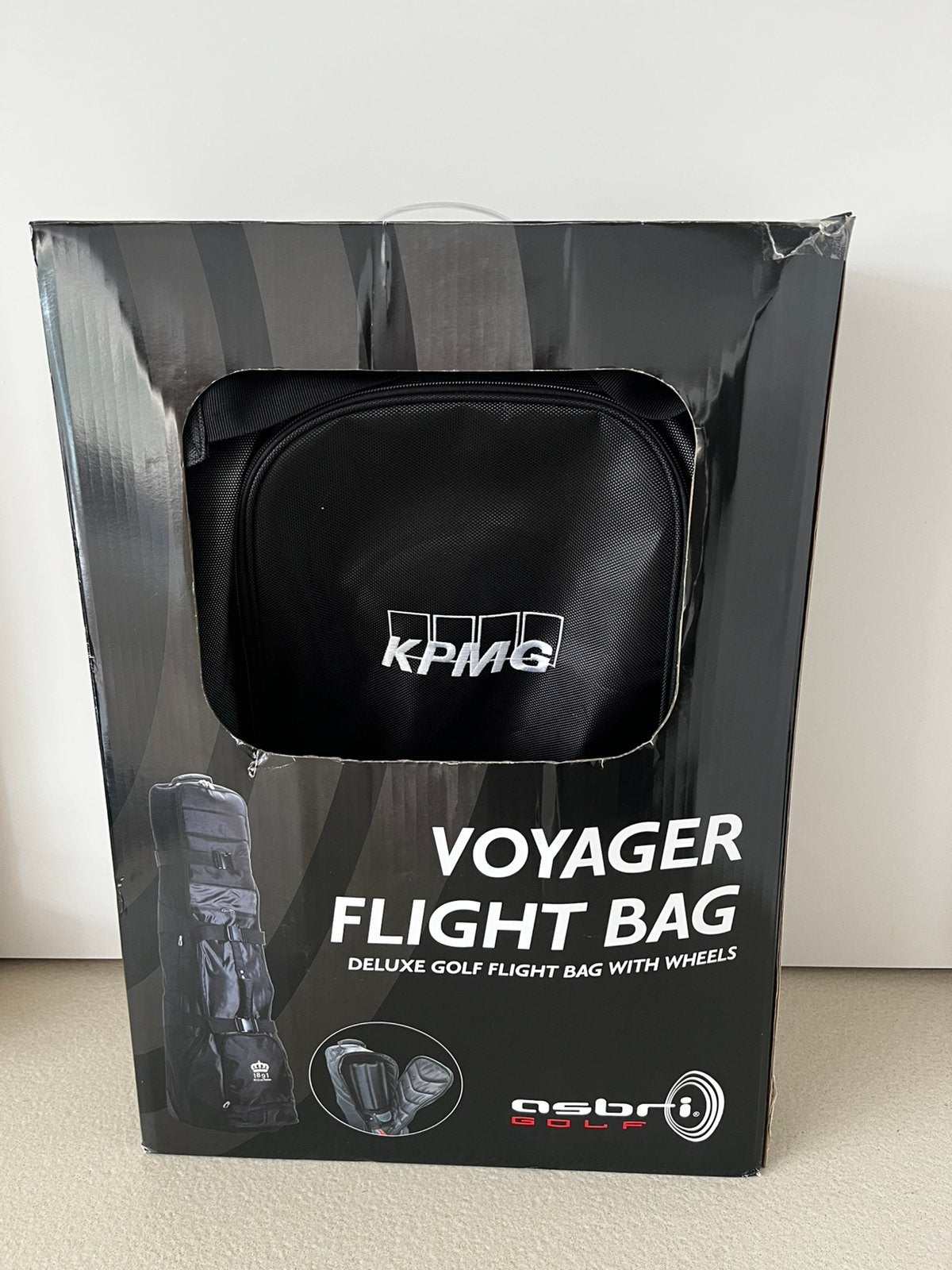 Golf  flight bag deluxe op wielen -NIEUW in doos, Sport en Fitness, Ophalen, Nieuw, Tas, Overige merken