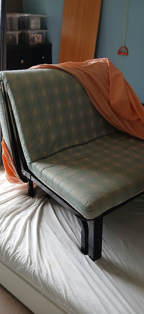 Zetelbed, Ophalen, Eenpersoons, Beige, Zo goed als nieuw