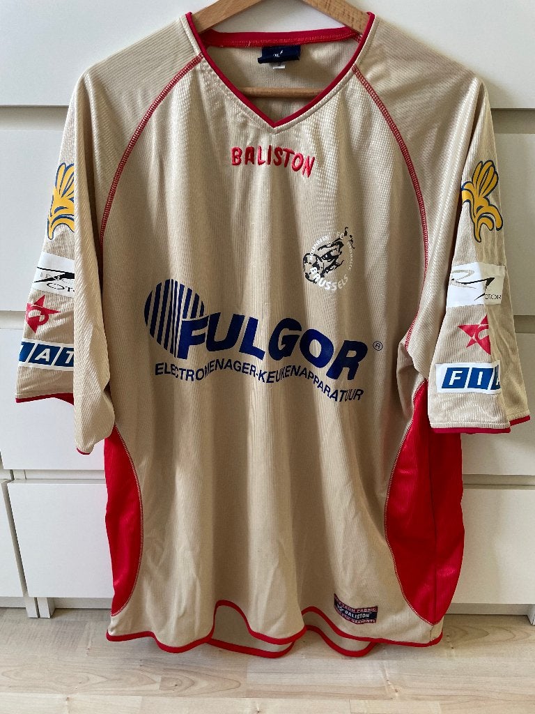 Matchworn shirt FC Molenbeek Brussels Strombeek, Ophalen of Verzenden, Gebruikt, Shirt