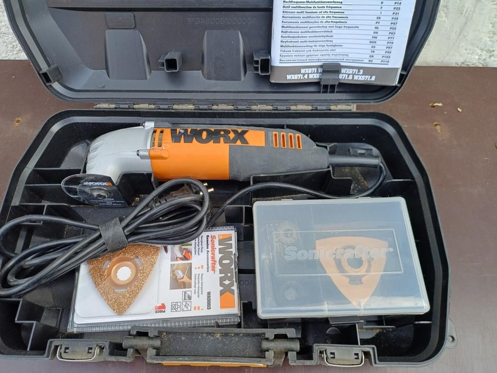 Outil multifonction filaire Worx Sonicrafter WX685  Avec kit, Bricolage & Construction, Enlèvement