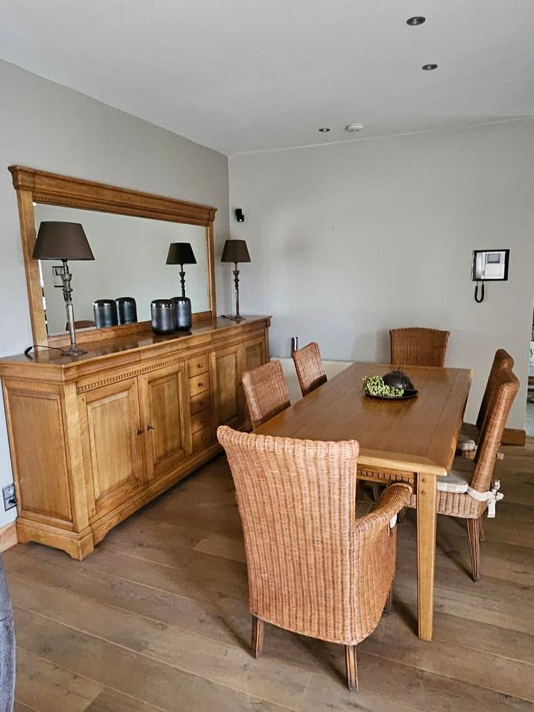Salle à manger en chêne à vendre. Très bon état., Enlèvement, Comme neuf, Eik