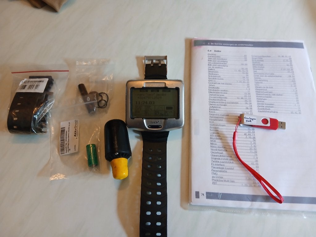 Duikcomputer Scubapro Galileo Sol met zender, Ophalen of Verzenden, Gebruikt, Duikcomputer