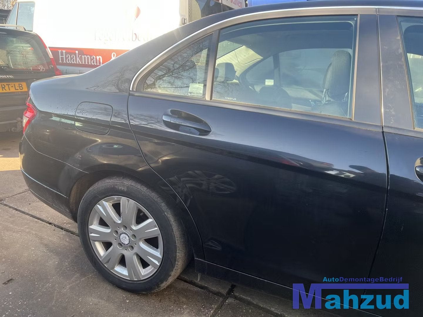 MERCEDES C KLASSE W204 ZWART 197 rechts achter deur 2007-201, Gebruikt, Mercedes-Benz AG, Deur, Mercedes-Benz