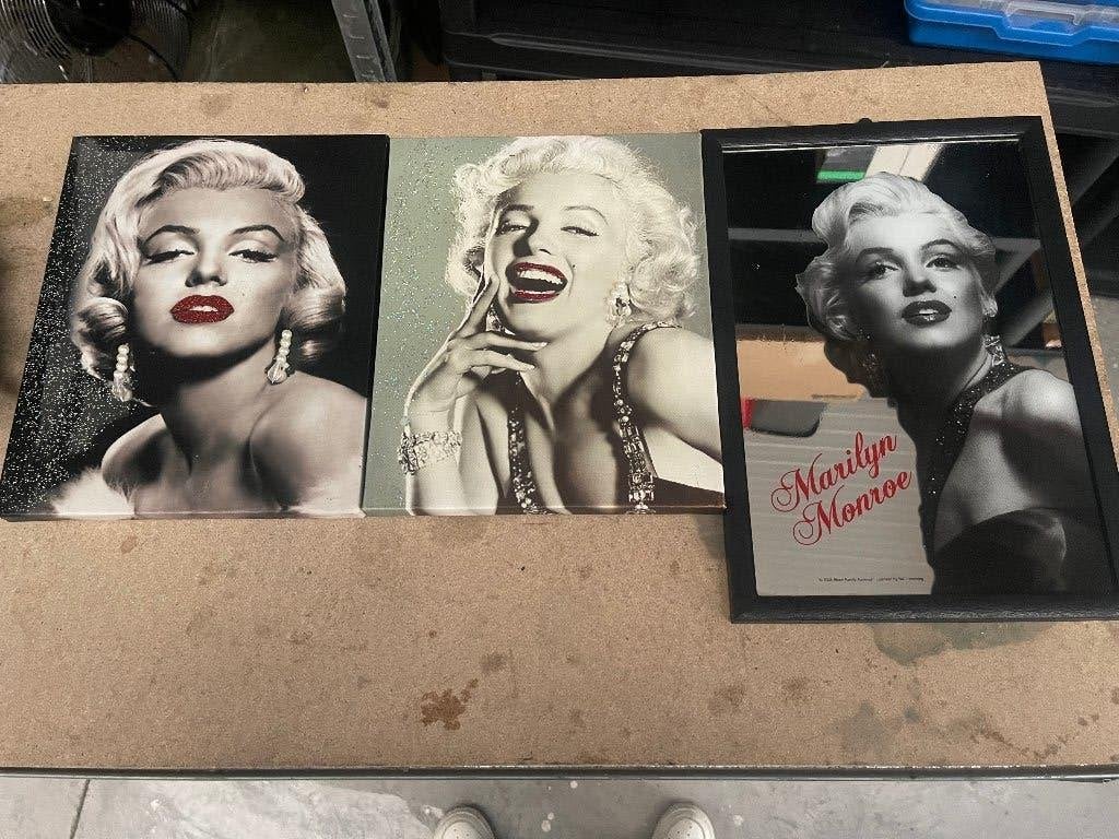 Marilyn Monroe wanddecoratie – set van 3, Ophalen, Gebruikt, Print