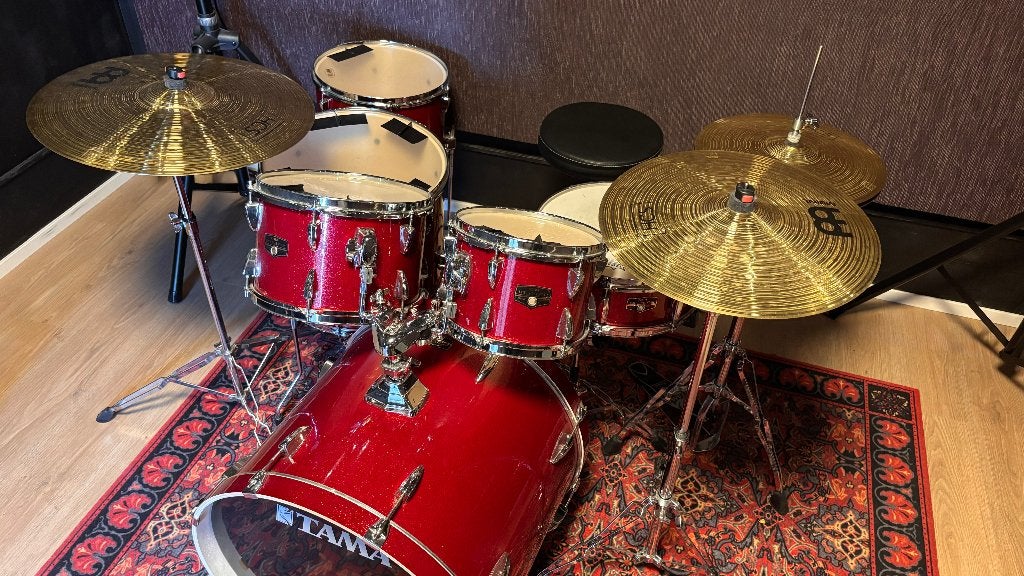 Batterie Tama Imperialstar 22" 6pcs Rouge complète, Musique & Instruments, Batteries & Percussions, Enlèvement, Utilisé, Tama
