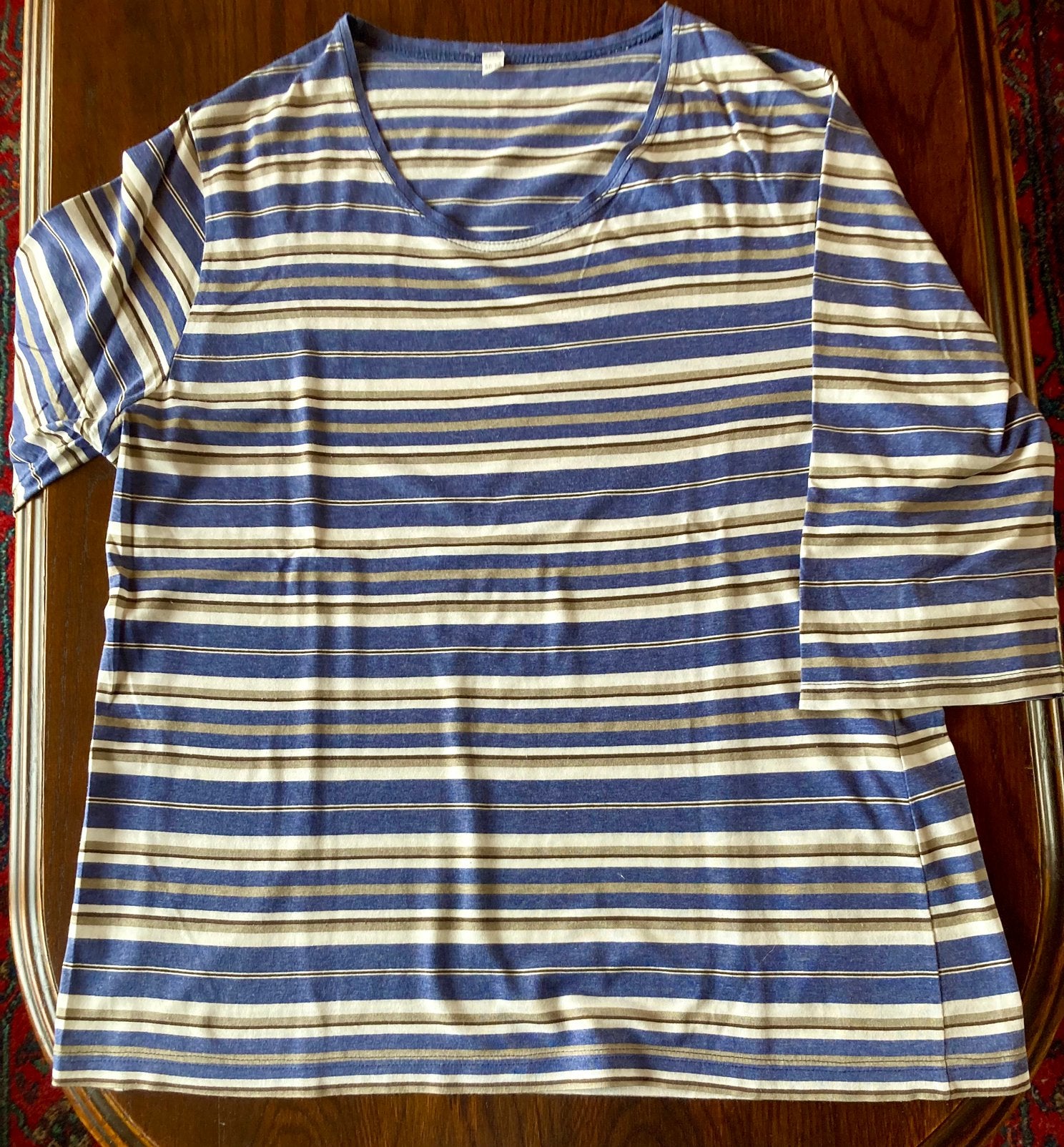 Shirt met bmauw strepen, Vêtements | Femmes, T-shirts, Enlèvement ou Envoi, Porté, Bleu