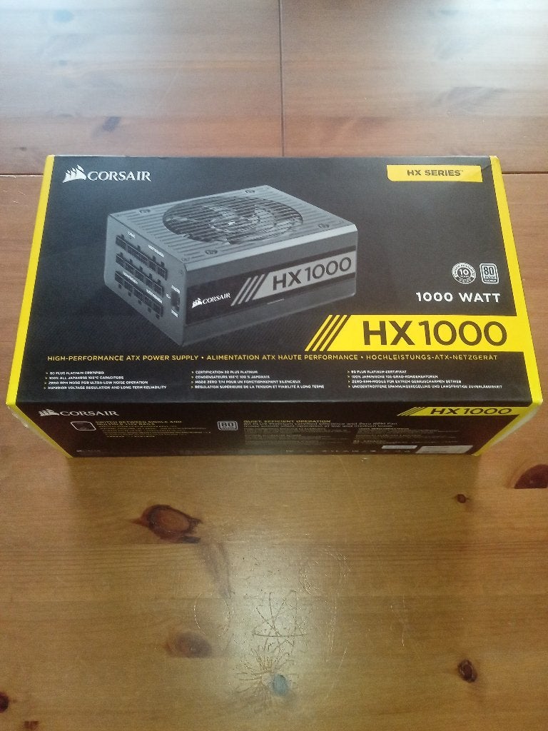 Corsair HX1000 — 1000 W — Modulair — Zeer goede staat, Computers en Software, Ophalen, Gebruikt
