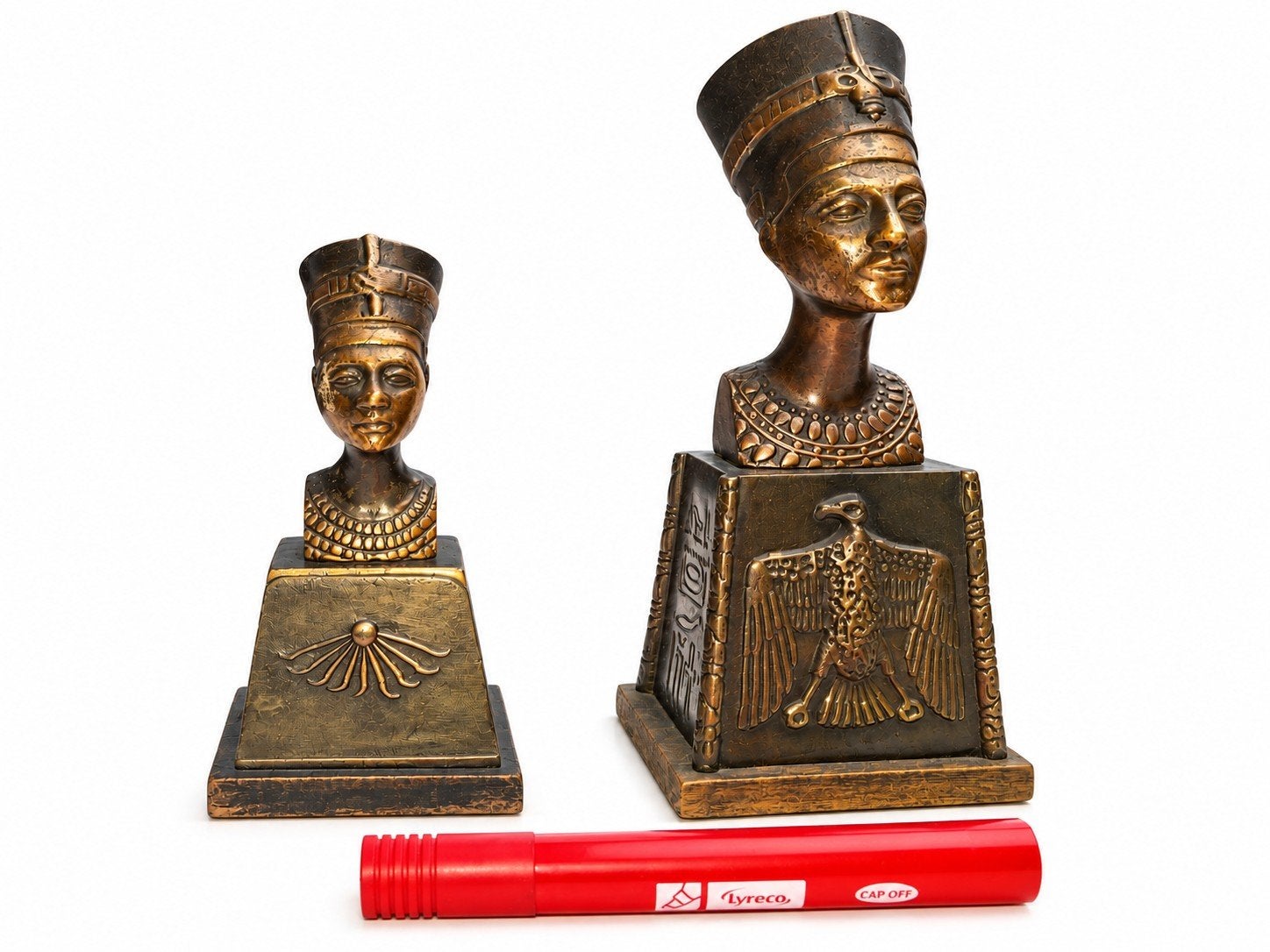 Set de 2 bustes égyptiens - Néfertiti - décoratifs, Enlèvement ou Envoi